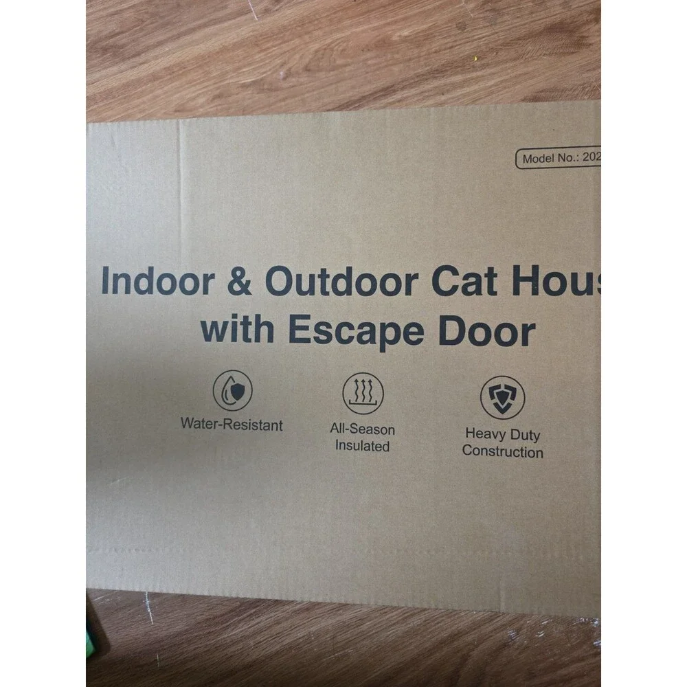 Weatherproof Heated Cat House For Outdoor In Winter, 26.3''x16.5''x14.2'' XL